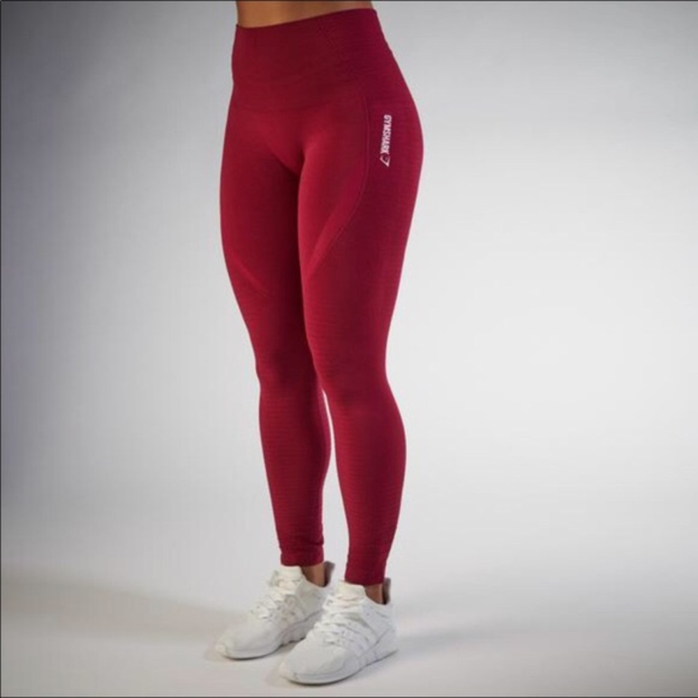 Gymshark Seamless Dry Leggings - Beet Red